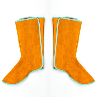 Welder cowhide foot protection anti-scalding and high temperature resistance foot protection labor protection wear-resistant leg foot protection
