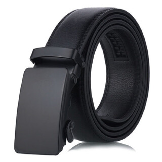 Pengjing father's day gift belt men's business young and middle-aged men's belt automatic buckle fashion black surface simple versatile belt