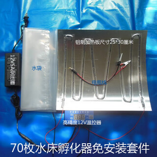 自制自动控温小型家用型水床孵化器小鸡鹌鹑鸽子蛋孵化机孵蛋器箱 70枚双电源铝板水床无箱