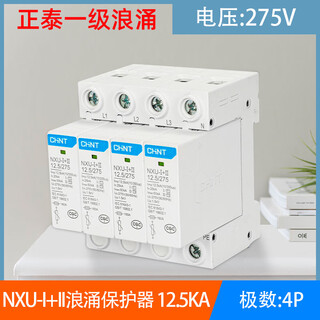 Lightning surge protector 2p power supply arrester 220v surge module 4p40ka three-phase 380v 12.5ka/4p/275v first level lightning surge protection