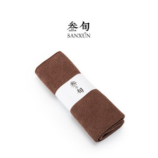 Thirty-year-old water-absorbent thickened tea towel cotton and linen chinese zen zen pot towel tea table tea table rag tea set tea ceremony accessories tea towel brown
