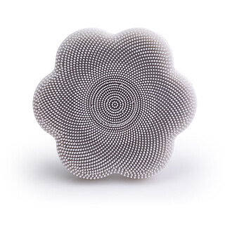 Face wash brush massage artifact manual pore cleaning and blackhead cleansing device silicone soft-bristled face wash brush gray and white