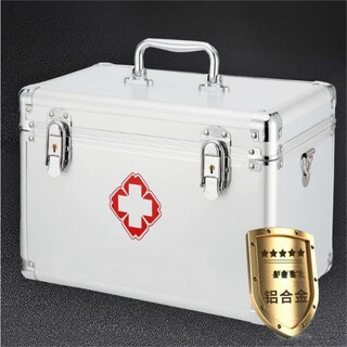 Jomoking storage box emergency rescue double-layer aluminum alloy plastic first aid box/piece 14-inch aluminum alloy 32*19*21