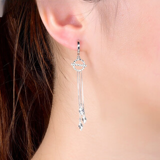 Jincaifu pt950 platinum earrings for women platinum earrings earrings earrings pt999 pure gold platinum small ear wire jewelry platinum ear wire pair about 4.2g