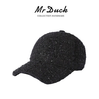 The same style as mr duck show, imported british linton small fragrance baseball cap for women in winter, high-end and fashionable peaked cap, small face, roland black (baseball cap)-mw367180 m (suitable for 55-58cm head circumference)