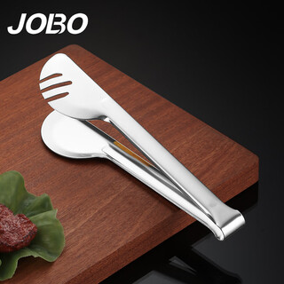 Jobo hotel tableware stainless steel semicircular food tongs extra thick buffet spicy vegetable bread tongs