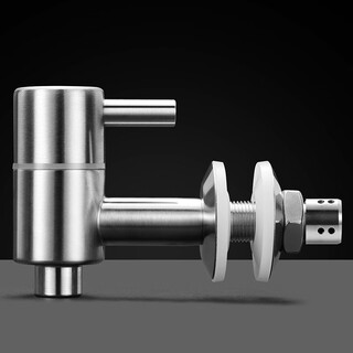 Paipinlong 304 stainless steel wine faucet, wine bottle, wine jar faucet, wine jar, tap, glass wine bottle faucet 12mm 304 stainless steel - silver (stainless steel filter)