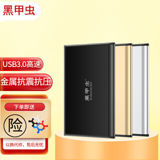 Black beetle mobile hard drive usb3.0 high-speed metal large capacity security encryption high-speed external storage customizable high-end metal high-end metal-midnight black 120g