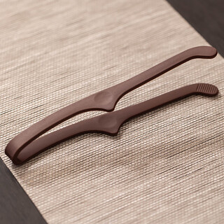 Porcelain brand tea set silicone tea clip household cup washing clip tweezers tea cup clip tea making tools kung fu tea set accessories silicone tea clip - brown