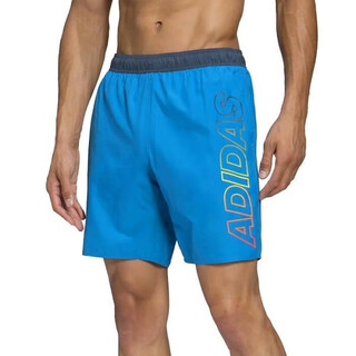 Adidas men's swimming trunks with logo waterproof, comfortable and breathable fj3881 shock cyan 2x n 2xl