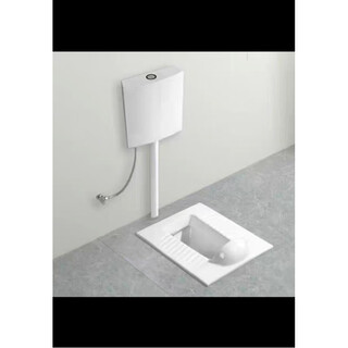 Huida ceramic squat toilet water tank induction pedal set squat engineering style toilet complete set of deodorant toilet c type with curved front drainage water tank