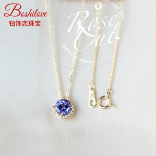 Dl 1998 fat donglai same style tanzanite necklace japanese natural 18k gold light luxury amethyst agete akado natural tanzanite necklace