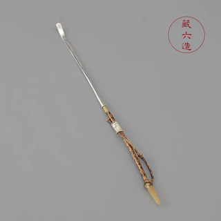 Zangliuzao sterling silver tea spoon with wrapped branches and silver tea dial, pure handmade sterling silver 999 accessories silver tea set for home use wrapped branches with silver tea dial