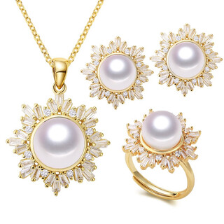 Oliveira oliveira snowflake pearl three-piece set 1221