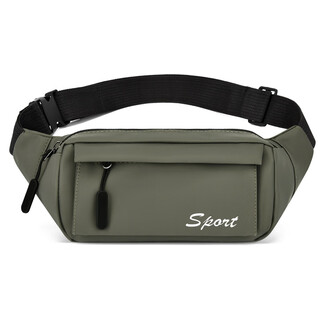 Queen trip new men's waist bag construction site stall cashier bag outdoor mountain cycling climbing mobile phone bag diagonal chest bag military green