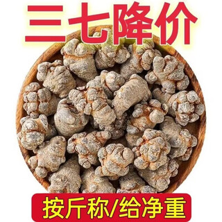Panax notoginseng price reduction yunnan panax notoginseng wholesale 60 heads of authentic wenshan panax notoginseng whole panax notoginseng powder tianqi dry goods panax notoginseng slices 250 grams (net weight)