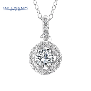 Gem stone king diamond necklace women's 14k necklace american 0.61 carat ij color south african real diamond as a birthday gift for girlfriend
