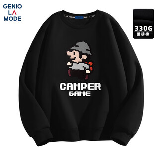 Geniolamode semir group sweater men's round neck hoodless fashion brand teen boys pullover long sleeve top black 2xl