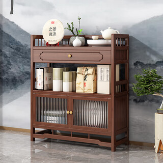 Bamboo youjia tea cabinet office tea cabinet storage rack living room tea table table side cabinet tea room tea set storage storage cabinet