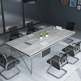 办公室大小型会议桌长条桌简约现代办公桌方洽谈培训接待桌椅组合 1.6米*0.8单桌