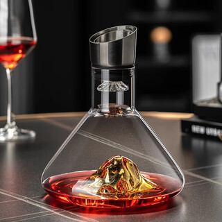 Genasi jinshan red wine falls quick decanter wine dispenser home set european luxurious high-end crystal glass red wine cup jinshan waterfall decanter 1500ml
