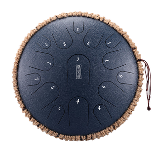 Luru ethereal drum 14-inch 15-tone titanium steel children's adult beginner hand disc drum professional playing percussion instrument titanium 14-inch 15-tone navy blue