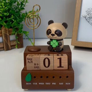 Mechanical clockwork rotating birthday gift for boys, girls and children ferris wheel music box handmade wooden music box panda calendar sky city gift bag