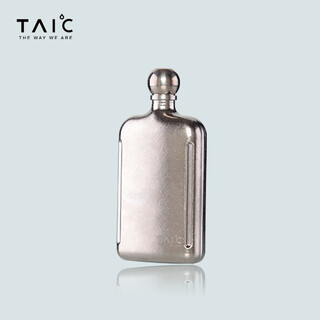 Taic british taico titanium pure titanium small hip flask outdoor portable flat hip flask titanium wine kettle high-end gift pot haoyue silver