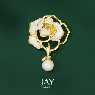 Jay camellia brooch, high-end female corsage pin accessories, birthday gift for mother, mother-in-law and elders