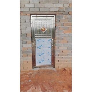 奇立彩304不锈钢门单门大门家用乡村阳台门双开门不锈钢防盗门进入户门 890*2000外左开(右锁)