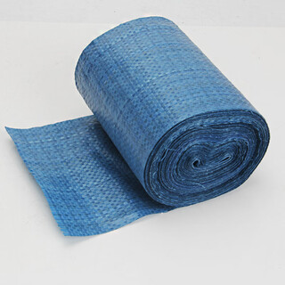 PP编织布包装带电缆包装布卷包铜排钢管材蛇皮打包带条编织缠绕带 蓝色 空白款宽25cm按斤不按卷不