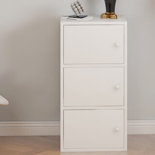 Yameile bookshelf floor-standing simple bookcase with door bedroom study balcony bay window storage small cabinet three doors