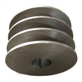 Solid pulley double groove three groove ab type motor wheel triangular pulley cast iron flat outer diameter 60-160 large and small pulley a type three groove outer diameter 60 mm inner diameter 24