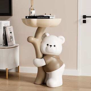 Chenyu creative violent bear floor-standing ornaments living room tv cabinet sofa next to coffee table home decoration housewarming gift bouquet bear cocoa coffee table-brown