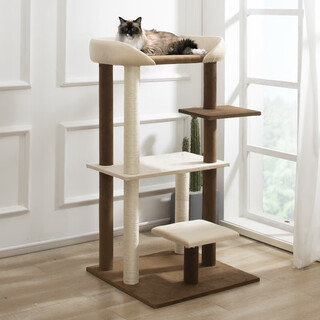 Jia pet cat climbing frame cat nest cat tree integrated large ragdoll maine coon big bed climbing cat rack cat house sisal pillar cat scratching board upgraded - big bed cat climbing frame 90908 with summer mat