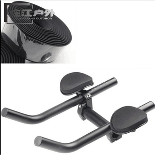 Mi xiaomijiao road bike rest handlebar new aluminum alloy long-distance bicycle mountain bike deputy handlebar split detachable tt handlebar new shape + handlebar strap