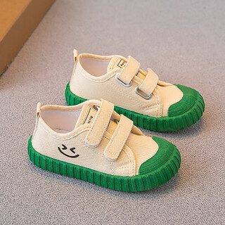 Western children's shoes, children's canvas shoes, summer boys and girls low-top soft-soled kindergarten casual sports sneakers, breathable all-season shoes, green 26