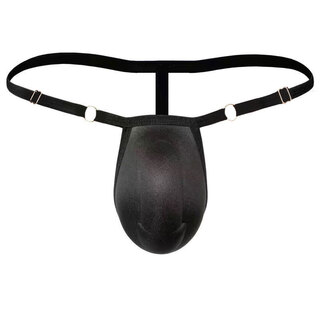 Wen shiou men's 3d realistic sponge cup underwear shows bigger sexy low waist adjustable thong plus size black 80-200jin jin equals 0.5kg adjustable style