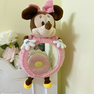 Clcey car child safety seat basket baby reflector baby cognition car observation mirror rearview mirror pink minnie