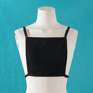Buupnn one-piece chest cover, anti-exposure sling, thin hanfu inner layer, adjustable bottoming chest cloth, cotton summer, black l (suitable for 88-100 bust)