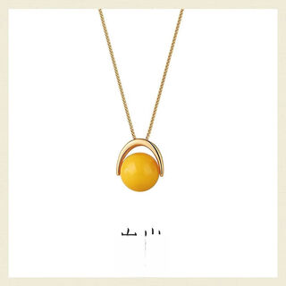 Fat donglai's same beeswax pendant for women, bailan necklace for women, 2024 new style for mom, 925 silver & beeswax