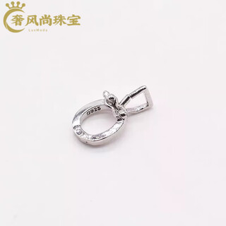 Fat donglai's same style 18k gold universal buckle plated 18k gold full diamond rope double safety switch diy versatile necklace double white gold (double open no. 1)