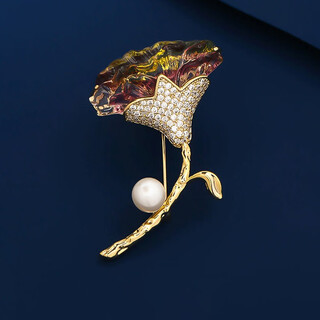 Marco bizzarri carnation brooch, high-end women's exquisite glass flower, simple and high-end corsage, temperament, suit pin, accessories gift