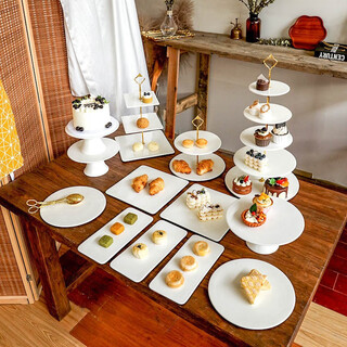 Sailotou dessert table ornaments display rack set tray afternoon tea tableware dessert rack cold dinner tray tea break set nine-piece set