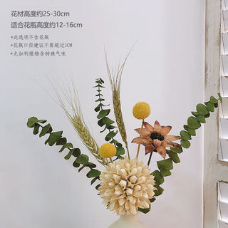 Aiman eucalyptus leaves, pine cones, baby's breath, real flower bouquet decoration, dried flowers, immortal flowers, natural flowers for living room (not including stoneware vase), white magnolia balls, eucalyptus dried flower bag
