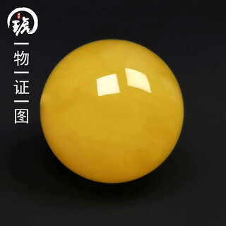 Amber style, one thing, one picture, one certificate, beeswax single round beads, natural amber loose beads with beads, bracelet beads accessories, accessories 6.01 g 21.8 mm