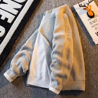Kuraishi kazuki trendy solid color cardigan zipper sweater jacket men's 2025 autumn and winter simple thickened loose knitted jacket men's gray xl