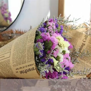 Aiman yunnan flowers dried flower bouquet forget-me-not lover grass combination starry gypsophila living room real flower arrangement home furnishings 6 colors do not mix and match + grass approximately 30 pieces not excluding flower basket
