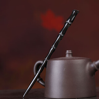 Jiangnan first hairpin black yak horn headdress bamboo feather updo hair hanfu simple hair accessory women bamboo