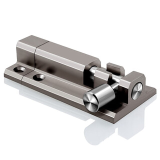 Aluminum alloy door latch door latch door buckle anti-theft latch lock thickened bathroom wooden door latch door latch door pin aluminum alloy latch - space gray thickened version (4 inches)